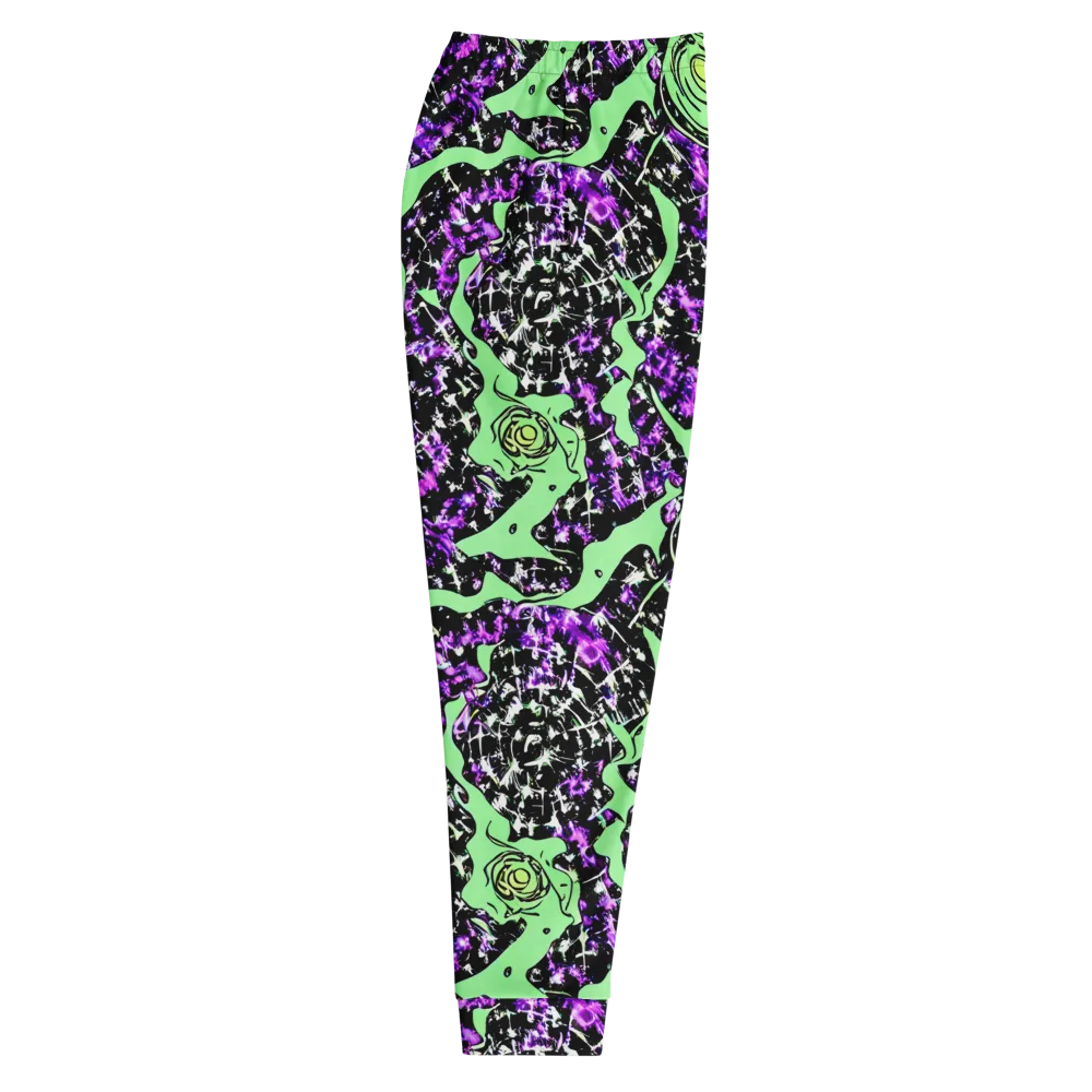 Neon Ink Garden on Men's Joggers — Right