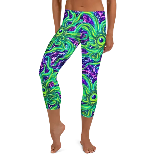 Cosmic Spill on a Capri Leggings