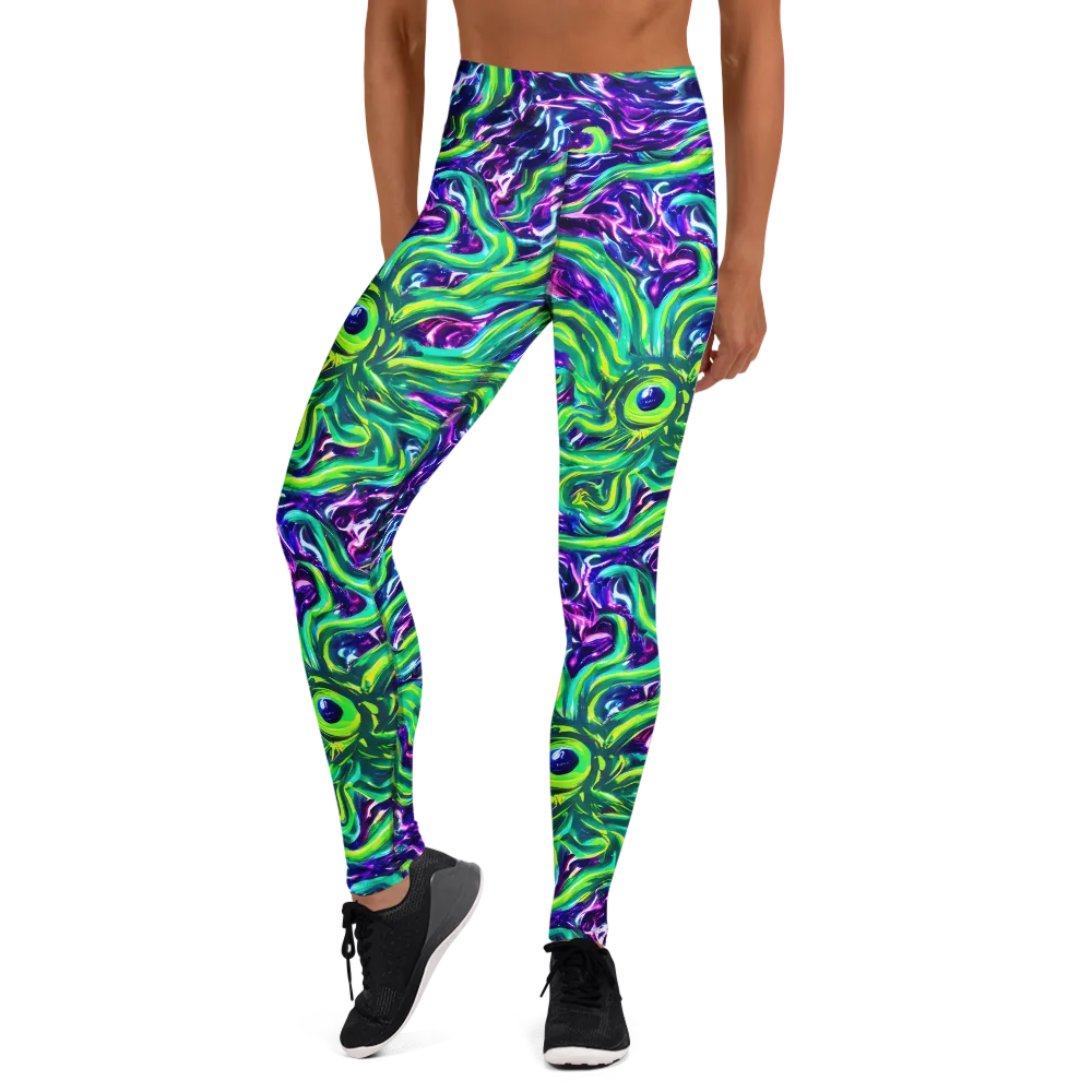 Cosmic Spill on Yoga Leggings — Front