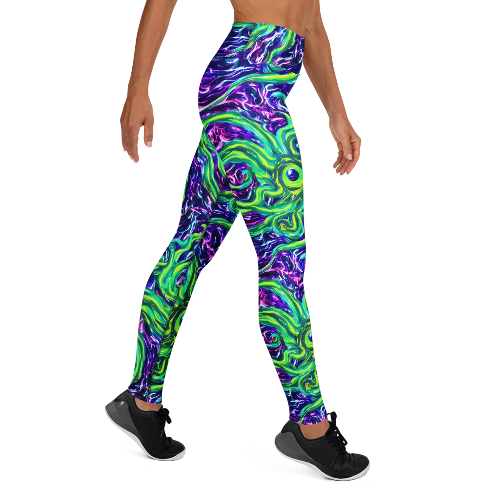 Cosmic Spill on Yoga Leggings — Right
