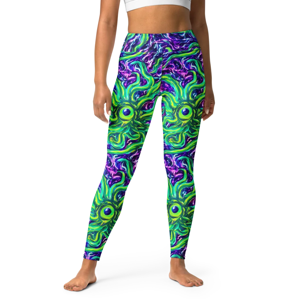Cosmic Spill on Yoga Leggings — Front