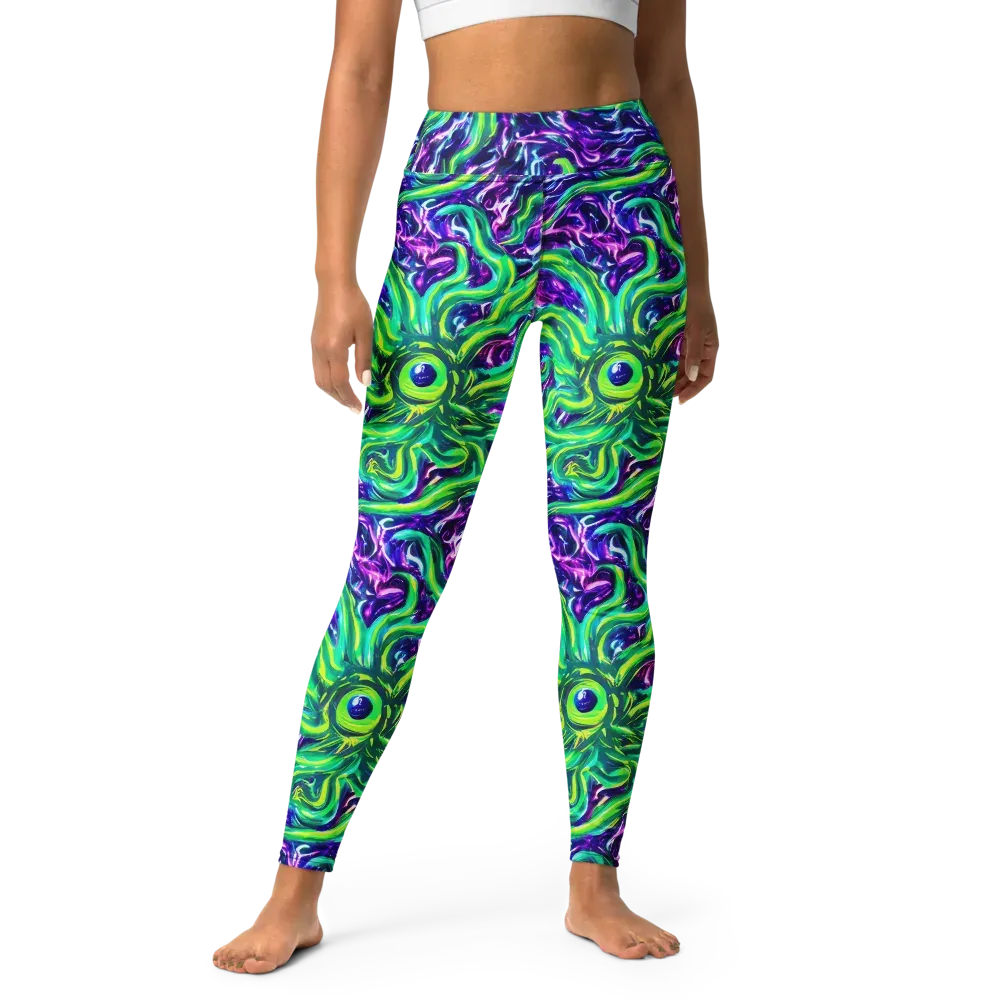 Cosmic Spill on Yoga Leggings — Front