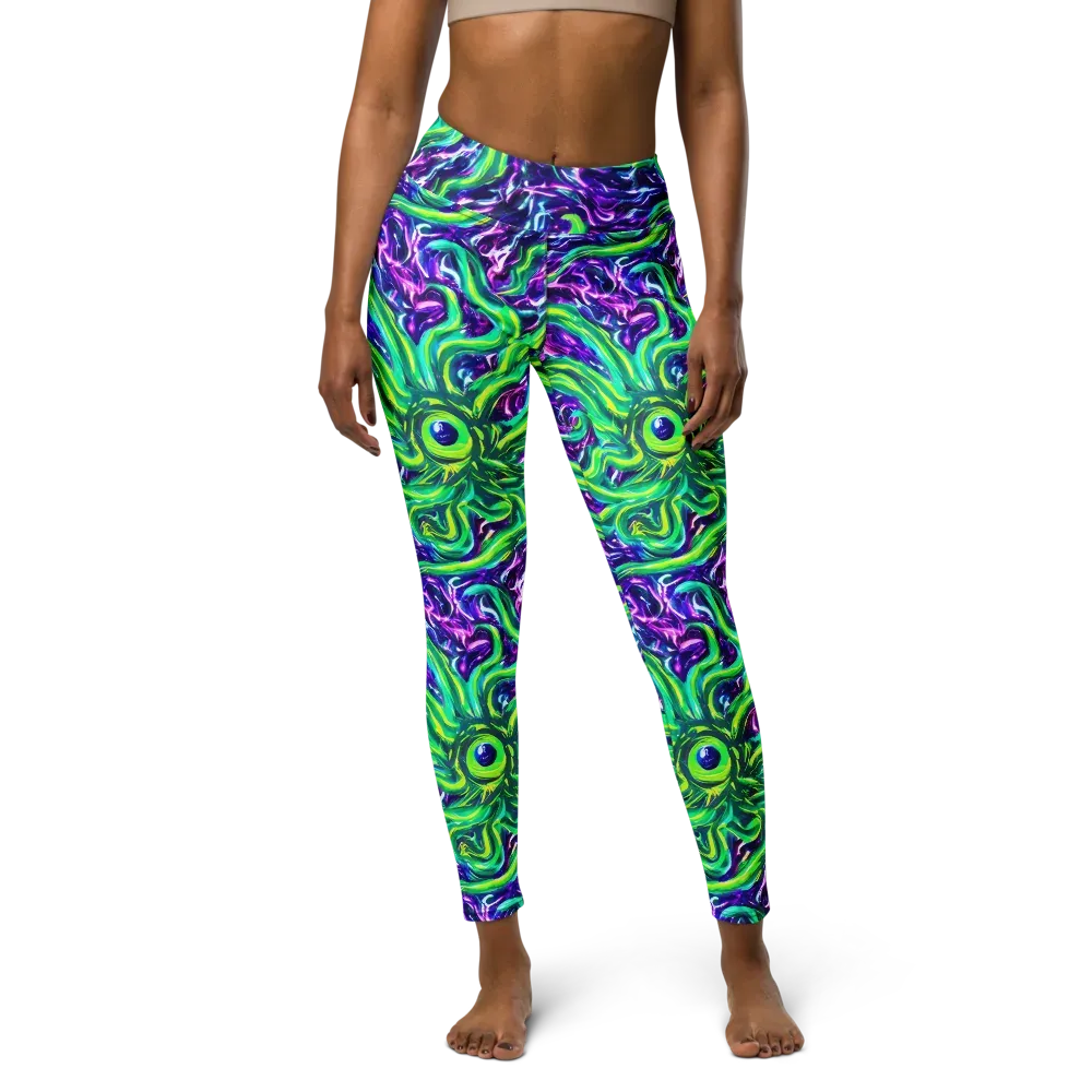 Cosmic Spill on Yoga Leggings — Front