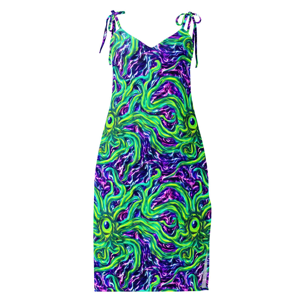 Cosmic Spill on Slip Dress — Front