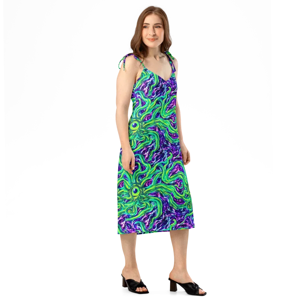 Cosmic Spill on Slip Dress — Right Front