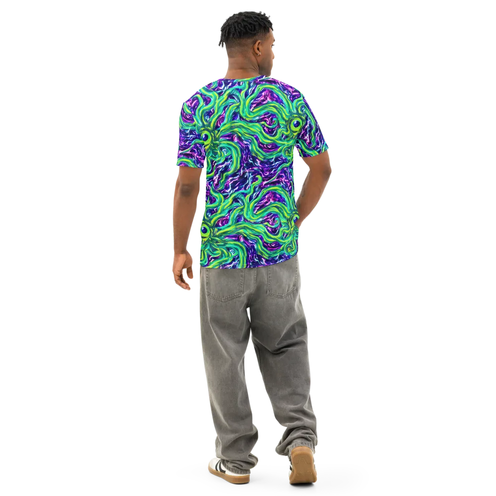 Cosmic Spill on Men's Cotton Crew Neck T-Shirt — Back