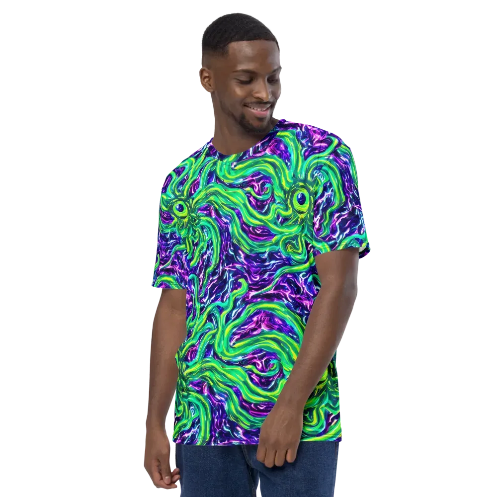 Cosmic Spill on Men's Crew Neck T-Shirt — Left