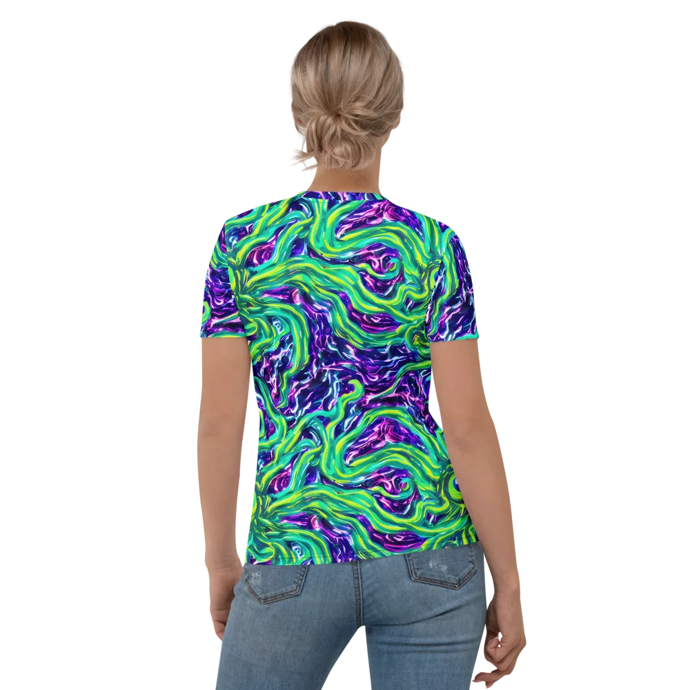 Cosmic Spill on Women's Crew Neck T-Shirt — Back