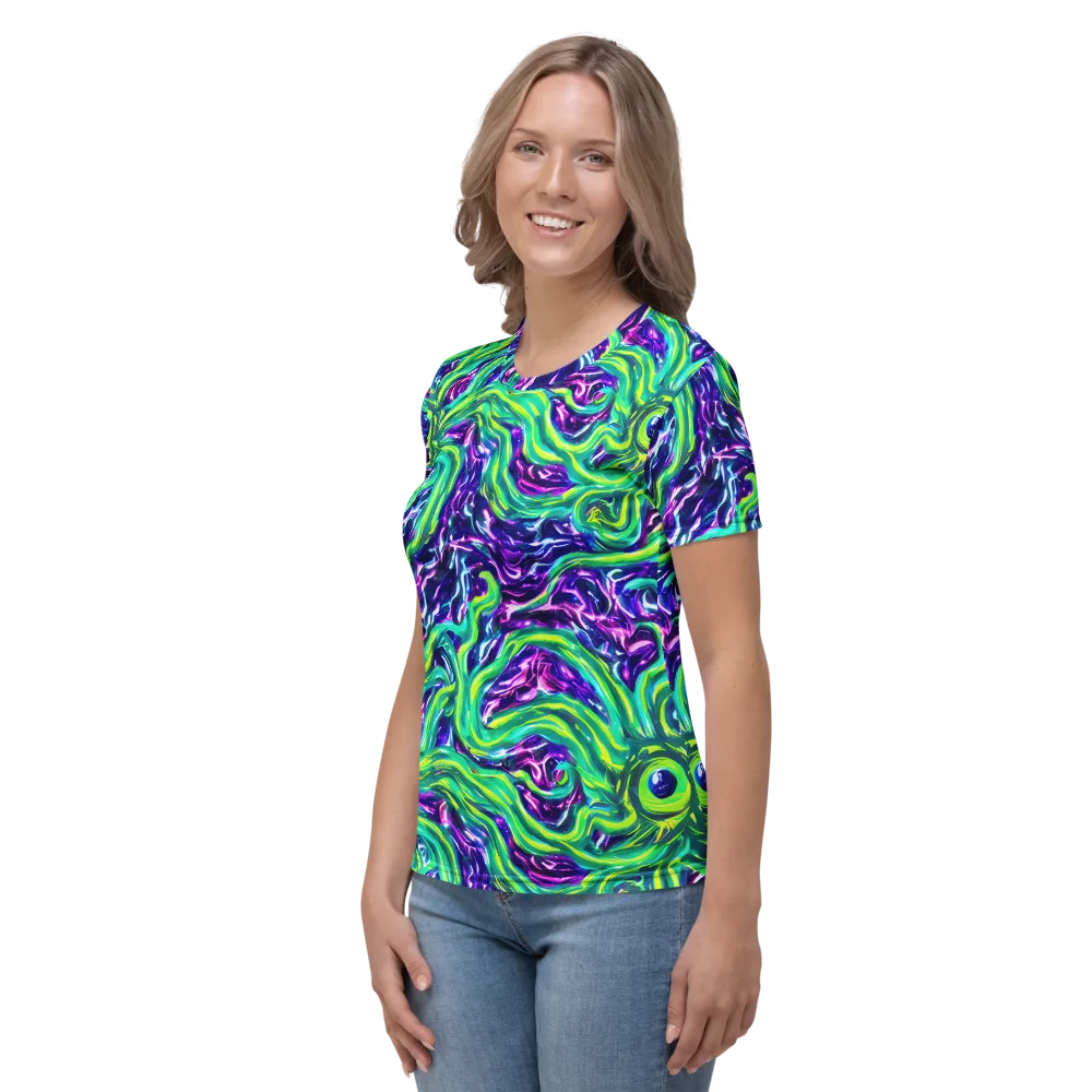 Cosmic Spill on Women's Crew Neck T-Shirt — Left