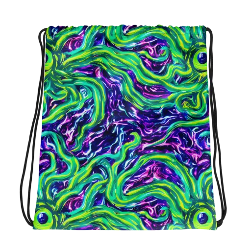 Cosmic Spill on a Drawstring Bag