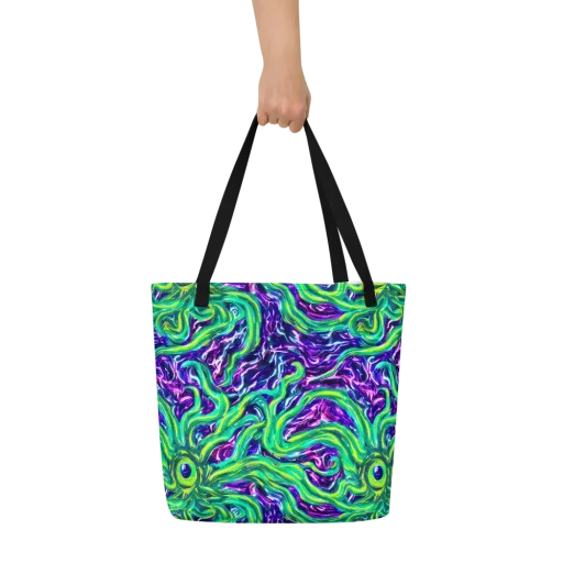 Cosmic Spill on a Large Tote Bag W/ Pocket