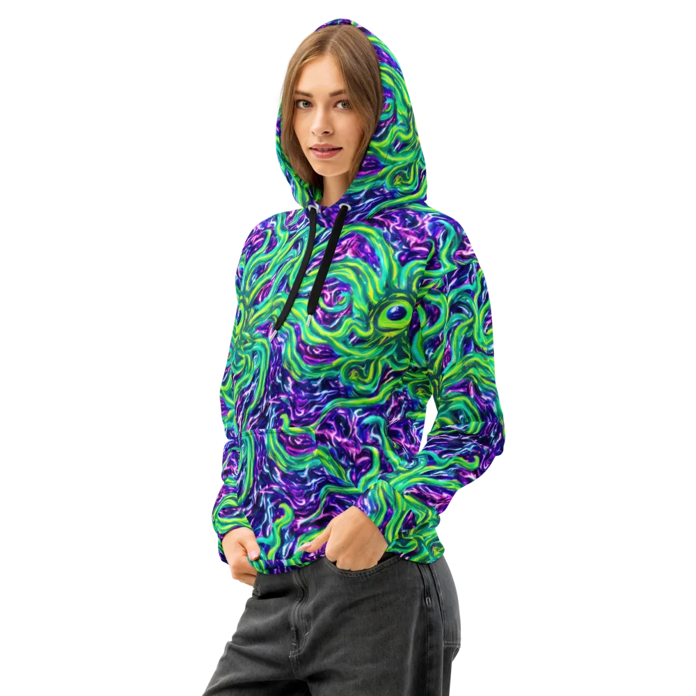 Cosmic Spill on Cotton Hoodie — Left Front
