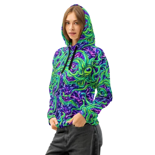 Cosmic Spill on a Cotton Hoodie