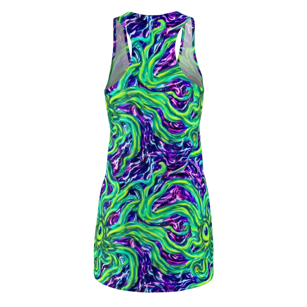 Cosmic Spill on Racerback Dress — Back