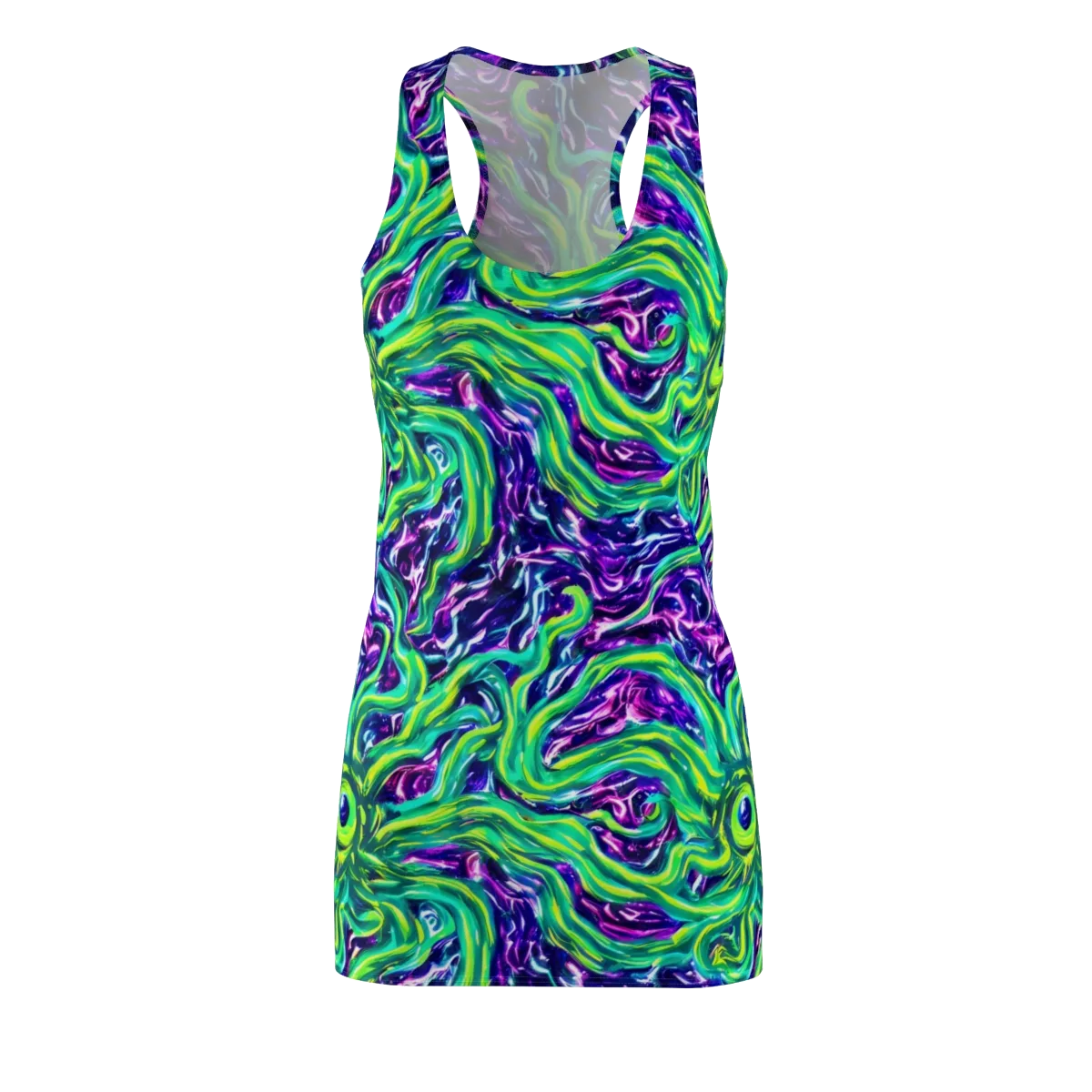 Cosmic Spill on Racerback Dress — Front