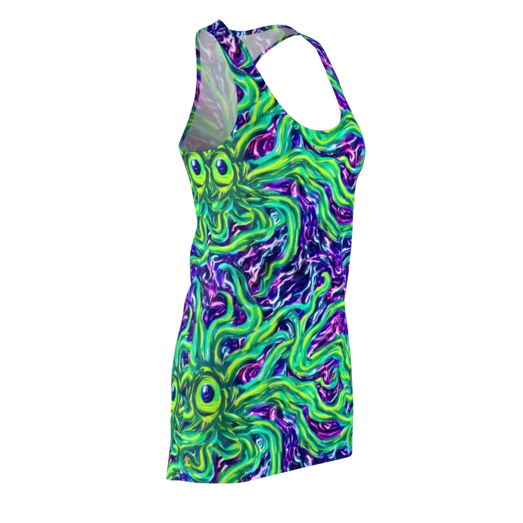 Cosmic Spill on Racerback Dress — Front Side