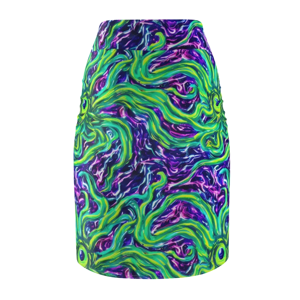Cosmic Spill on Pencil Skirt — Back