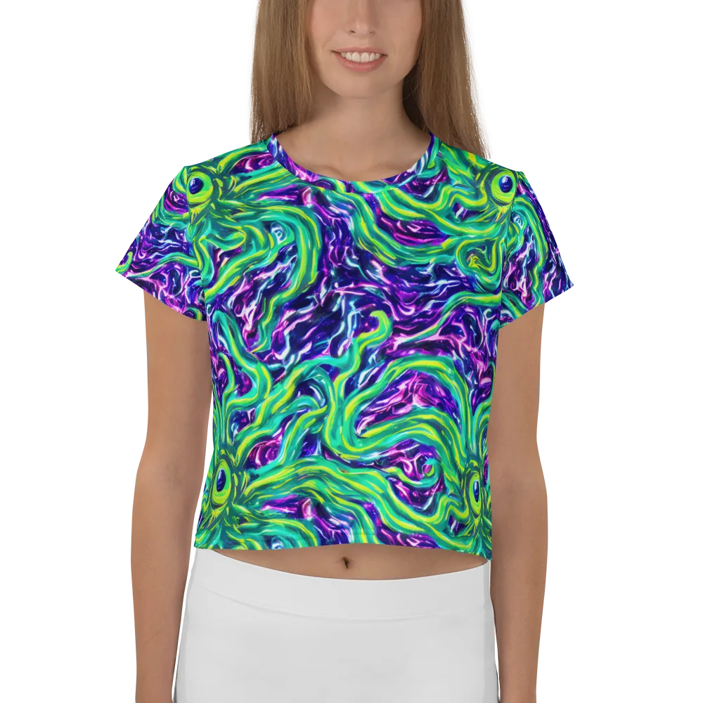 Cosmic Spill on Crop Tee — Front
