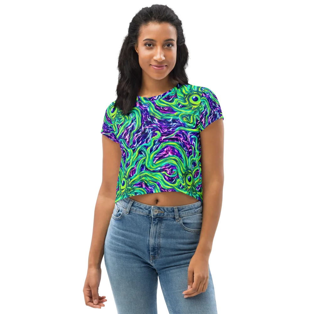 Cosmic Spill on Crop Tee — Front