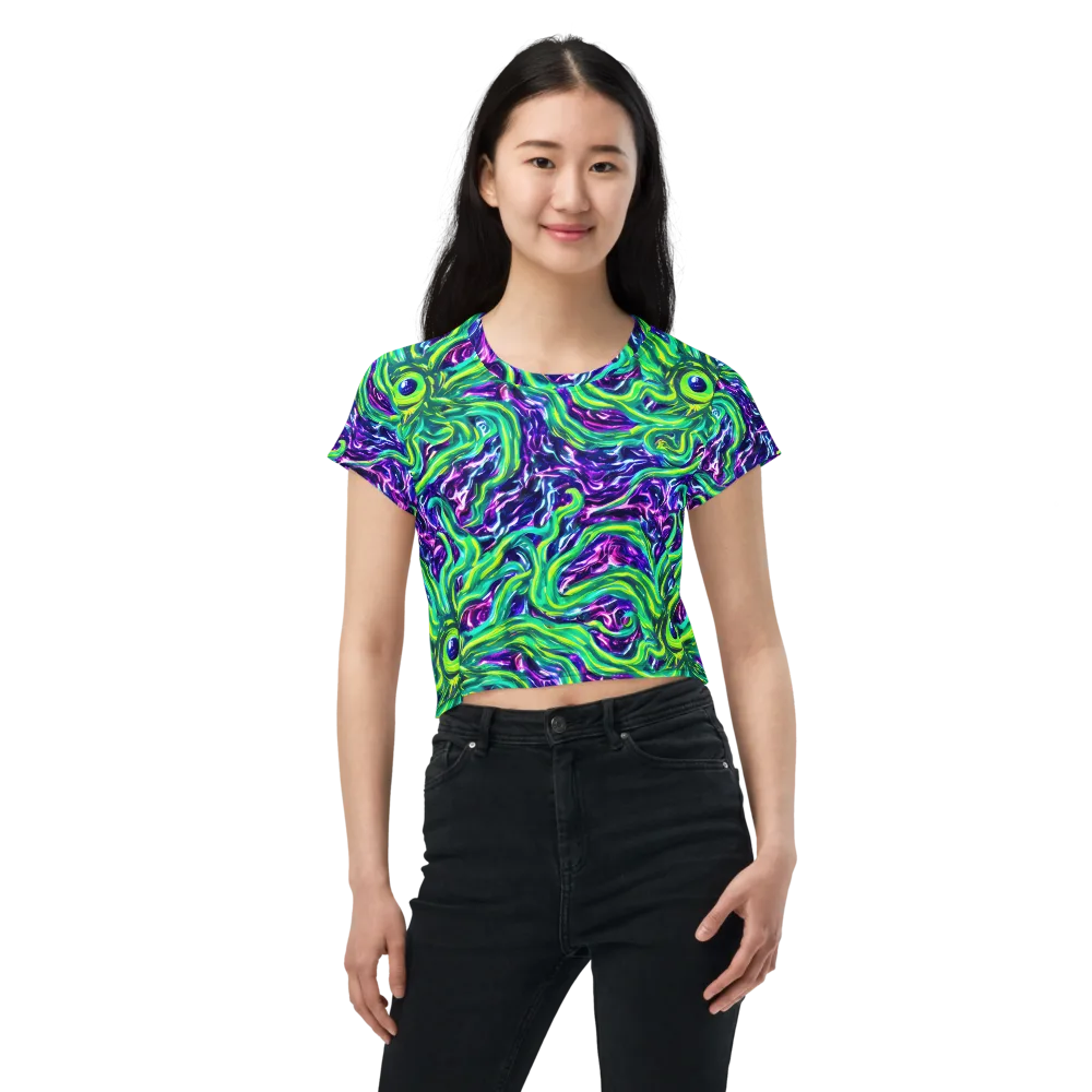 Cosmic Spill on Crop Tee — Front