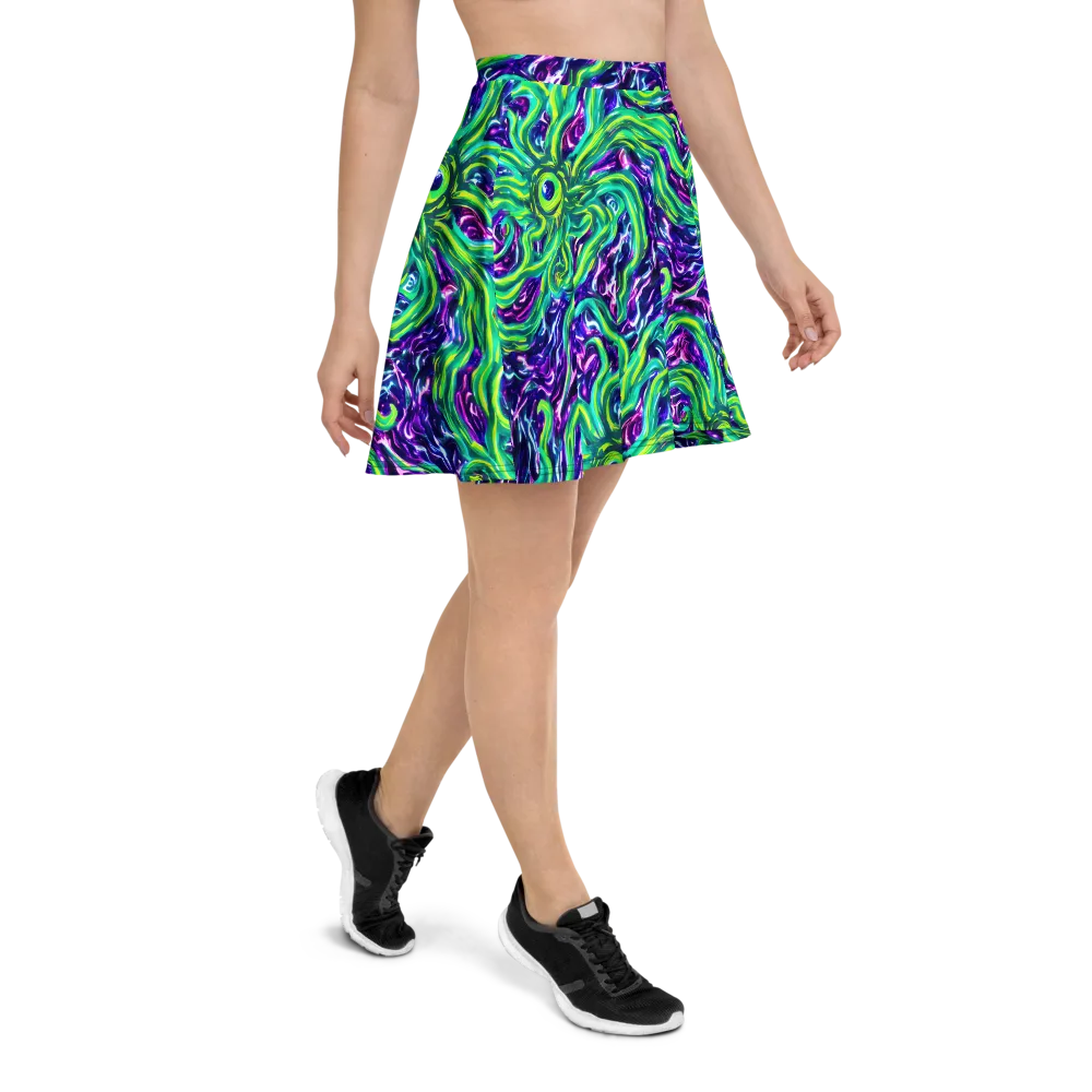 Cosmic Spill on Skater Skirt — Right