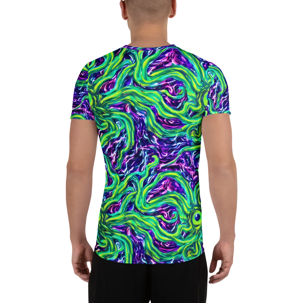 Cosmic Spill on Men's Athletic T-Shirt — Back