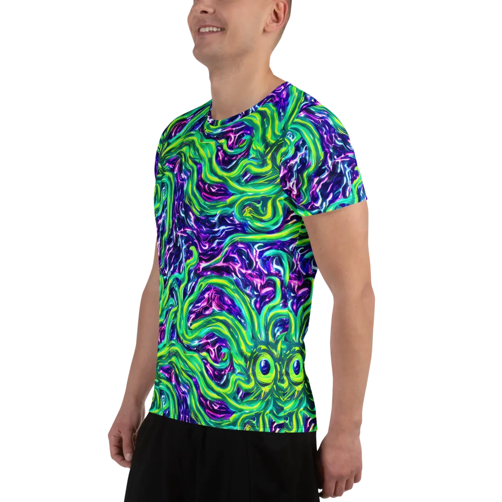 Cosmic Spill on Men's Athletic T-Shirt — Left