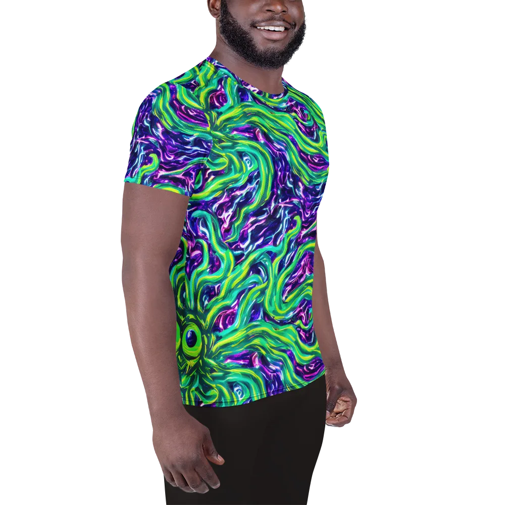 Cosmic Spill on Men's Athletic T-Shirt — Right
