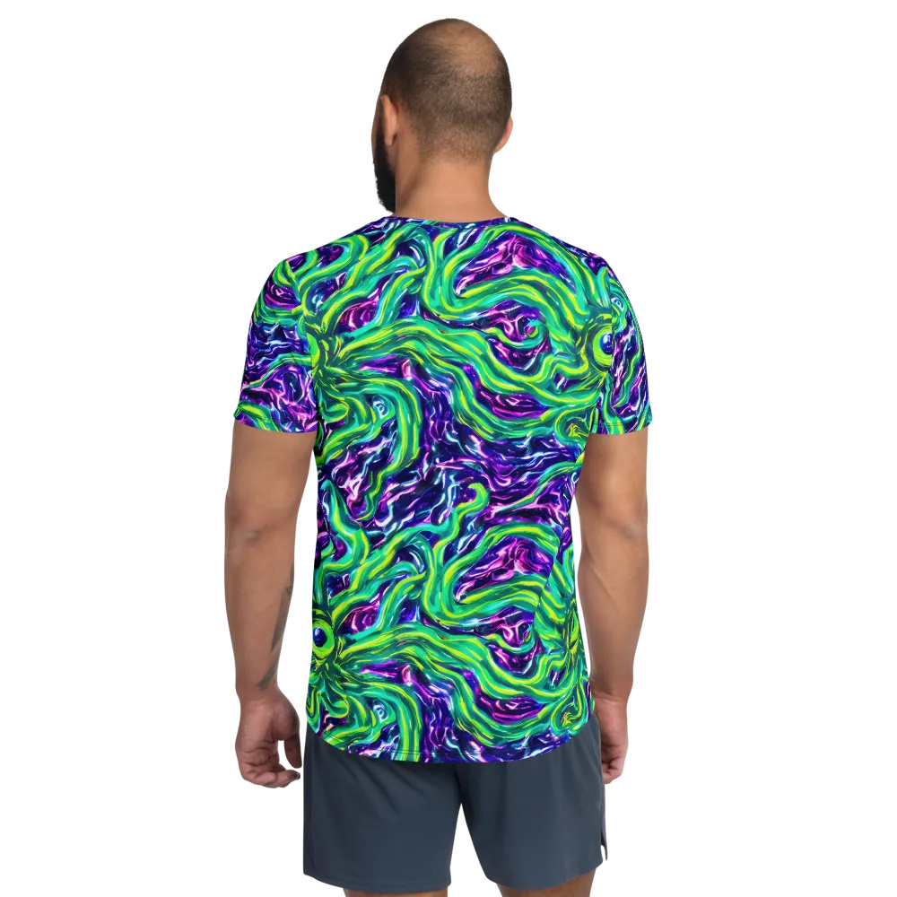 Cosmic Spill on Men's Athletic T-Shirt — Back