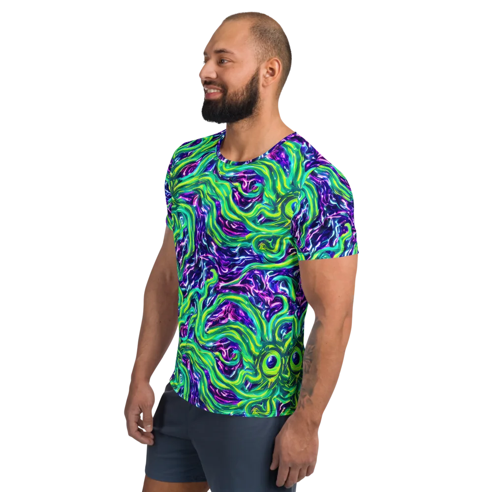Cosmic Spill on Men's Athletic T-Shirt — Left