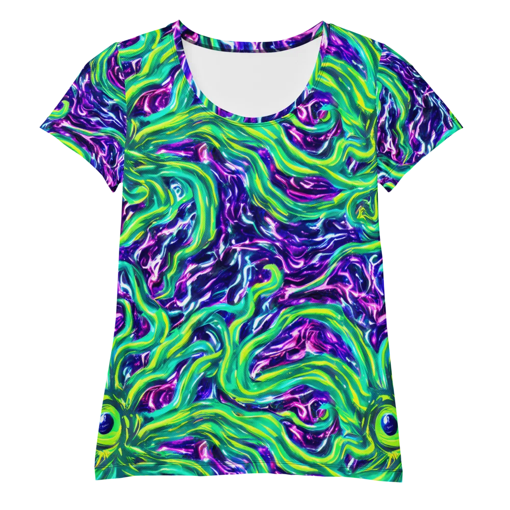 Cosmic Spill on Women's Athletic T-Shirt — Front