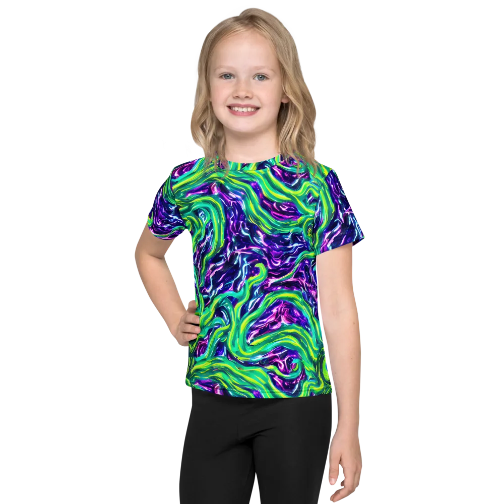 Cosmic Spill on Kids Crew Neck T-Shirt — Front