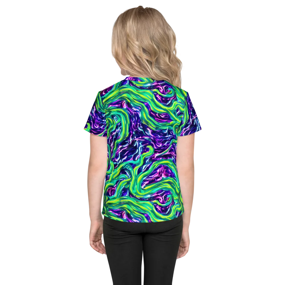 Cosmic Spill on Kids Crew Neck T-Shirt — Back
