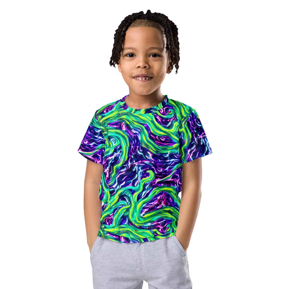 Cosmic Spill on Kids Crew Neck T-Shirt — Front