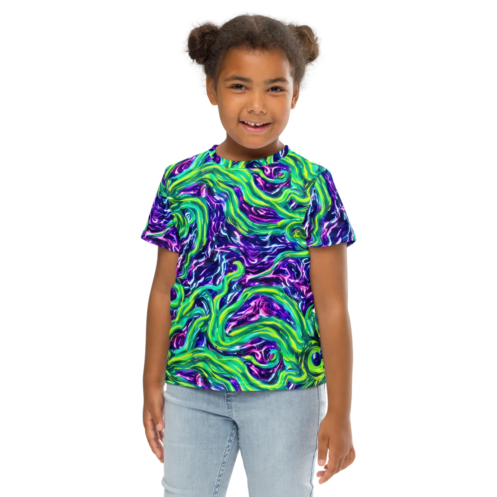 Cosmic Spill on Kids Crew Neck T-Shirt — Front