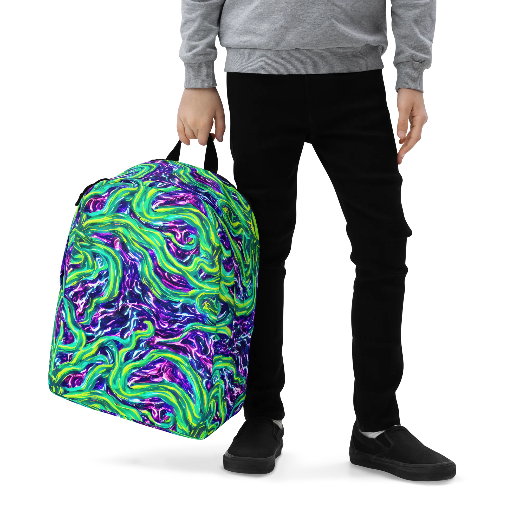 Cosmic Spill on Minimalist Backpack — Zoomed-in
