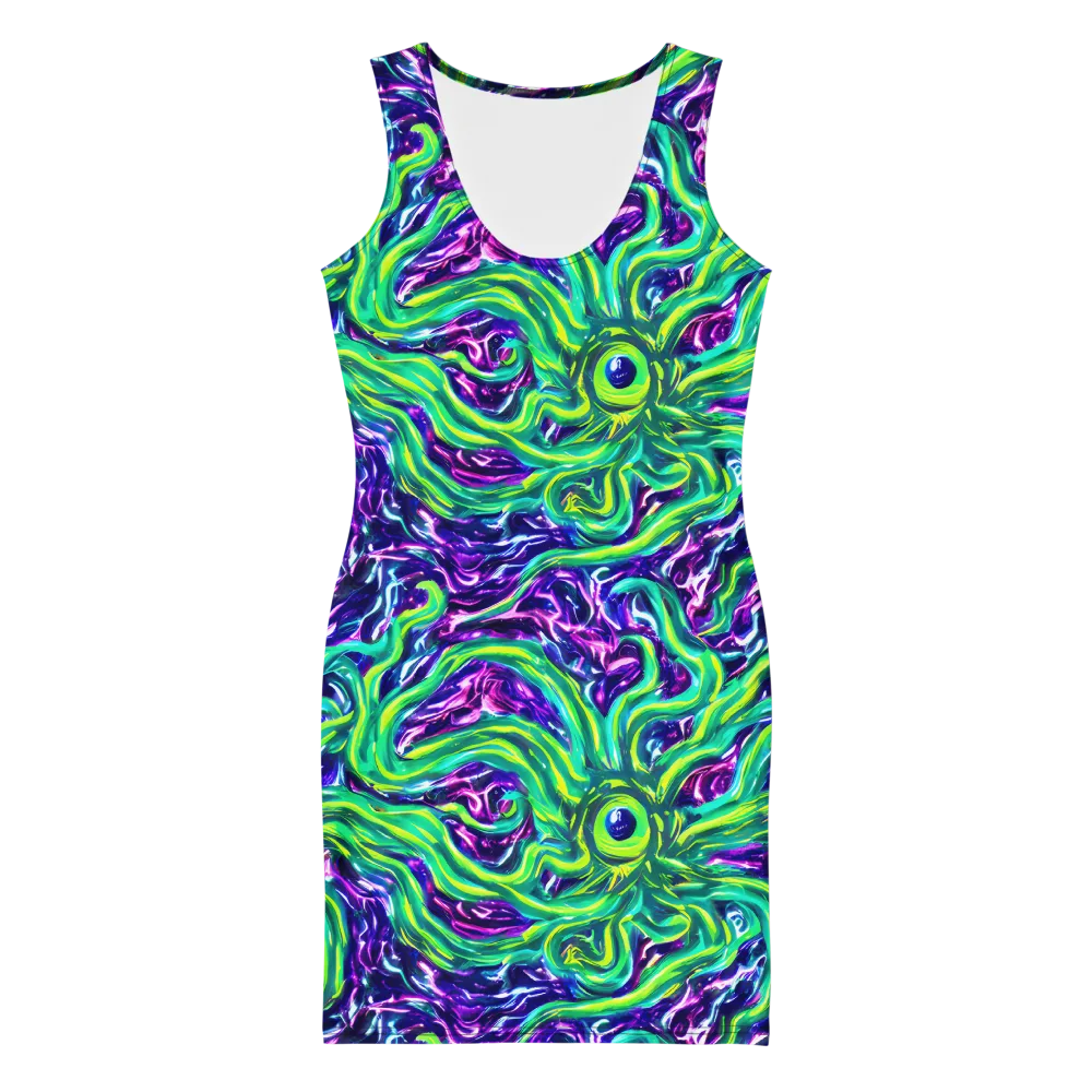 Cosmic Spill on Bodycon Dress — Front