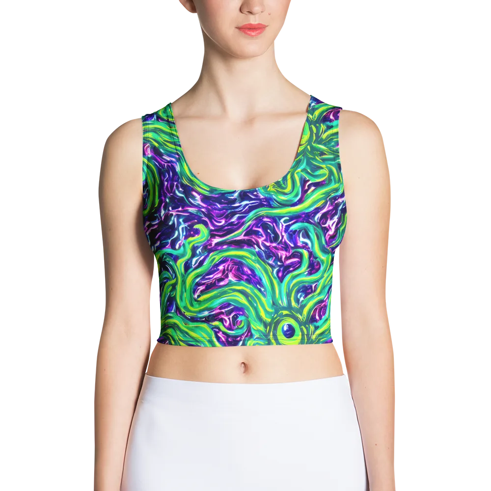 Cosmic Spill on Crop Top — Front