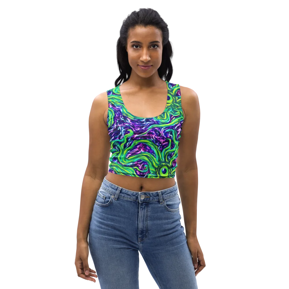 Cosmic Spill on Crop Top — Front
