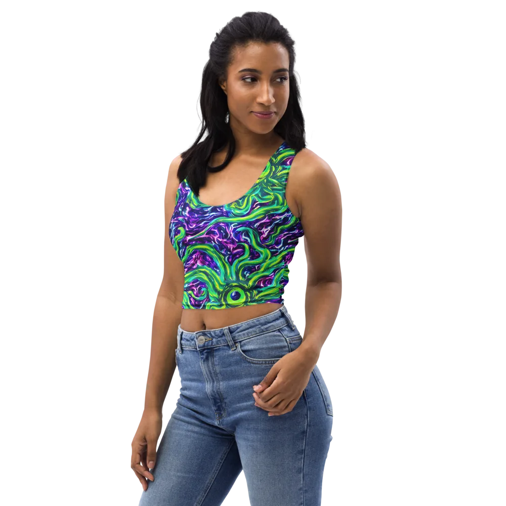 Cosmic Spill on Crop Top — Left Front