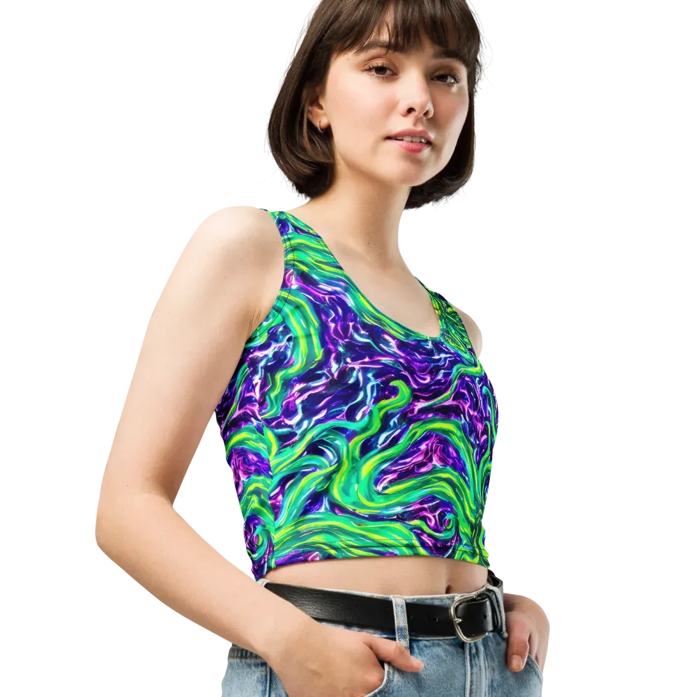 Cosmic Spill on Crop Top — Right Front