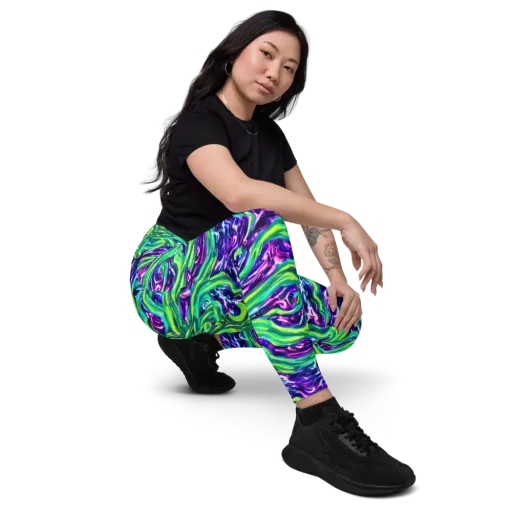 Cosmic Spill on a Leggings with Pockets
