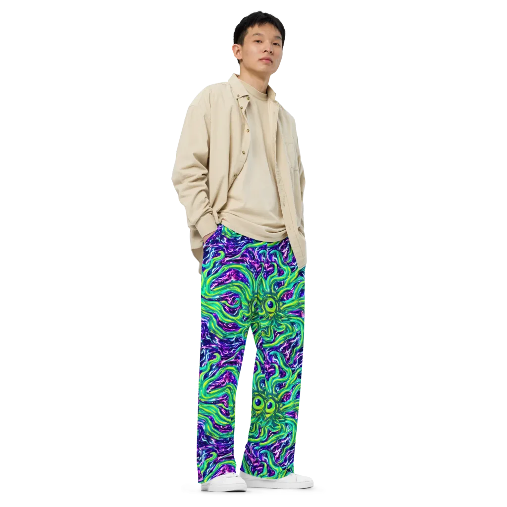 Cosmic Spill on Wide-Leg Pants — Right Front