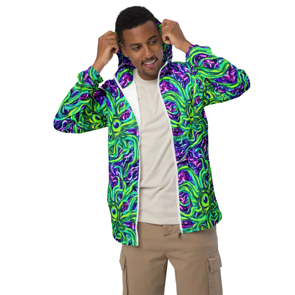 Cosmic Spill on Men's Windbreaker — Front