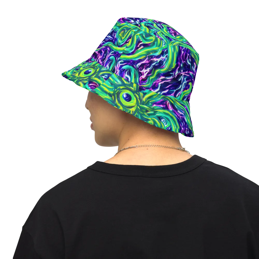 Cosmic Spill on Reversible Bucket Hat — Back Inside