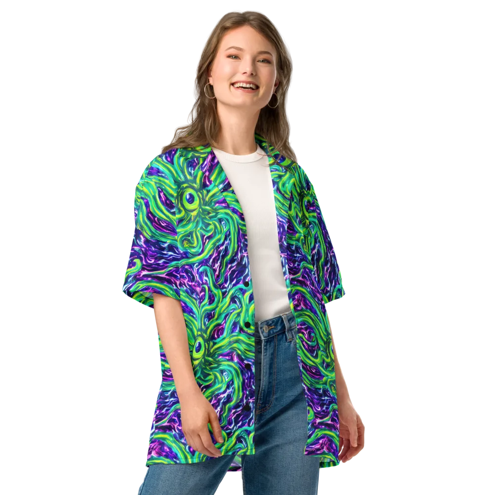 Cosmic Spill on Button Shirt — Front