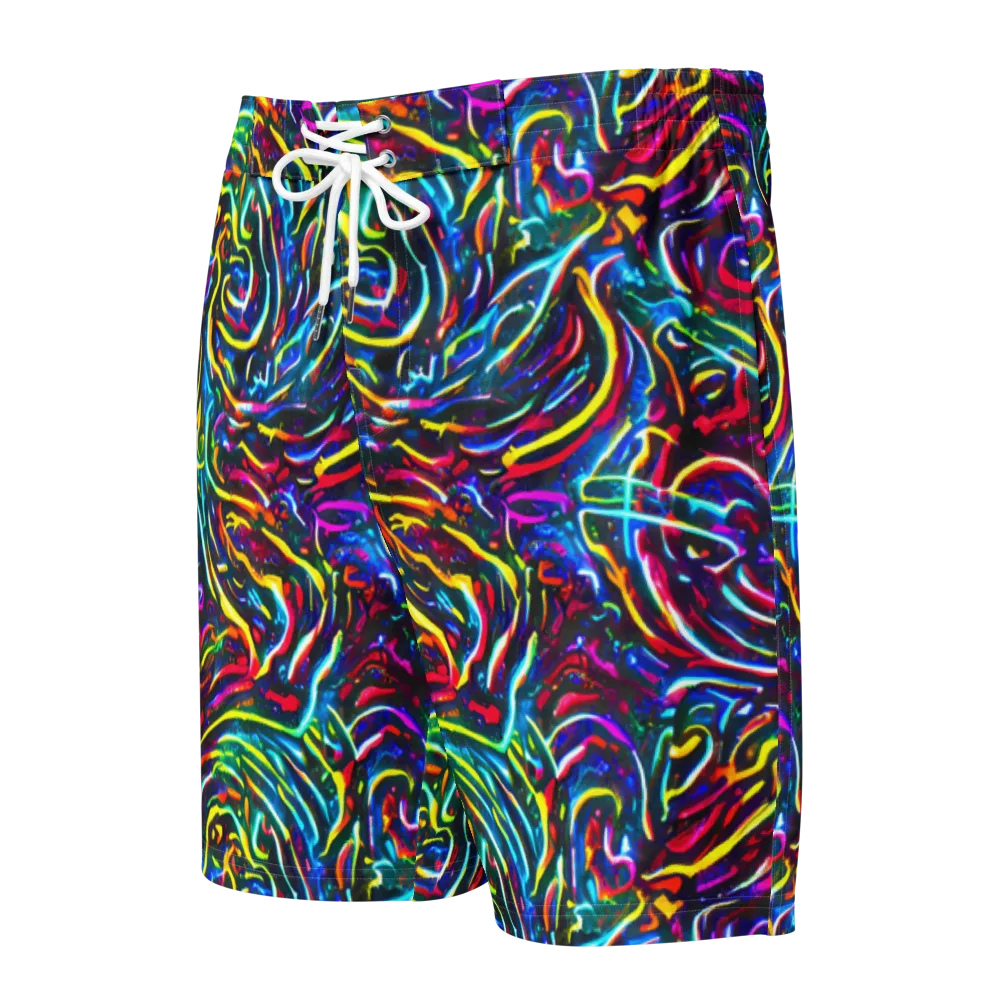 Prismatic Torrent on Men's Board Shorts — Front