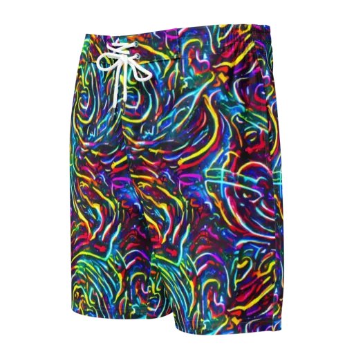 Prismatic Torrent on a Men's Board Shorts