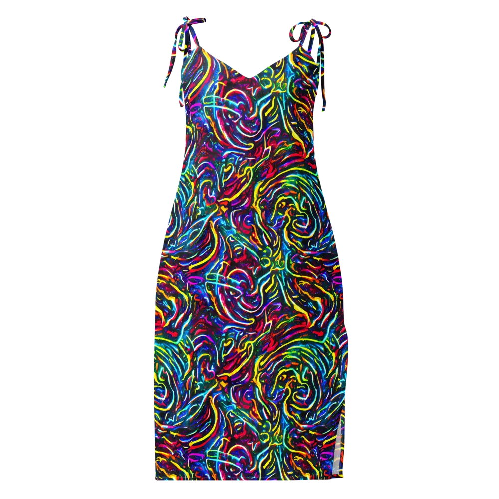 Prismatic Torrent on Slip Dress — Front