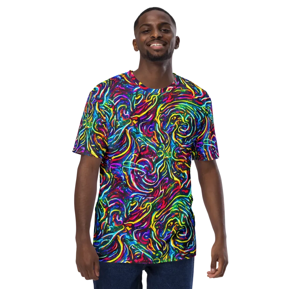 Prismatic Torrent on Men's Crew Neck T-Shirt — Front